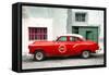 Cuba Fuerte Collection - Red Pontiac 1953 Original Classic Car-Philippe Hugonnard-Framed Stretched Canvas