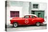 Cuba Fuerte Collection - Red Pontiac 1953 Original Classic Car-Philippe Hugonnard-Stretched Canvas