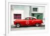 Cuba Fuerte Collection - Red Pontiac 1953 Original Classic Car-Philippe Hugonnard-Framed Photographic Print