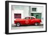 Cuba Fuerte Collection - Red Pontiac 1953 Original Classic Car-Philippe Hugonnard-Framed Photographic Print
