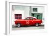 Cuba Fuerte Collection - Red Pontiac 1953 Original Classic Car-Philippe Hugonnard-Framed Photographic Print