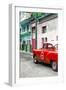 Cuba Fuerte Collection - Red Taxi Car in Havana-Philippe Hugonnard-Framed Photographic Print