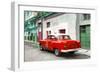 Cuba Fuerte Collection - Red Taxi Pontiac 1953-Philippe Hugonnard-Framed Photographic Print