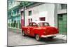 Cuba Fuerte Collection - Red Taxi Pontiac 1953-Philippe Hugonnard-Mounted Photographic Print