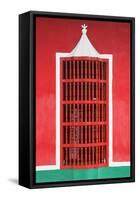 Cuba Fuerte Collection - Red Window-Philippe Hugonnard-Framed Stretched Canvas