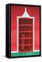 Cuba Fuerte Collection - Red Window-Philippe Hugonnard-Framed Stretched Canvas