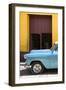 Cuba Fuerte Collection - Retro Blue Car II-Philippe Hugonnard-Framed Photographic Print