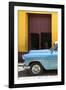 Cuba Fuerte Collection - Retro Blue Car II-Philippe Hugonnard-Framed Photographic Print