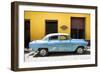 Cuba Fuerte Collection - Retro Blue Car-Philippe Hugonnard-Framed Photographic Print