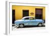 Cuba Fuerte Collection - Retro Blue Car-Philippe Hugonnard-Framed Photographic Print