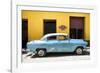 Cuba Fuerte Collection - Retro Blue Car-Philippe Hugonnard-Framed Photographic Print