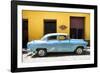 Cuba Fuerte Collection - Retro Blue Car-Philippe Hugonnard-Framed Photographic Print