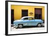 Cuba Fuerte Collection - Retro Blue Car-Philippe Hugonnard-Framed Photographic Print