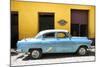 Cuba Fuerte Collection - Retro Blue Car-Philippe Hugonnard-Mounted Photographic Print
