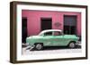 Cuba Fuerte Collection - Retro Green Car-Philippe Hugonnard-Framed Photographic Print