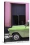 Cuba Fuerte Collection - Retro Lime Green Car II-Philippe Hugonnard-Stretched Canvas