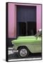 Cuba Fuerte Collection - Retro Lime Green Car II-Philippe Hugonnard-Framed Stretched Canvas