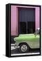 Cuba Fuerte Collection - Retro Lime Green Car II-Philippe Hugonnard-Framed Stretched Canvas