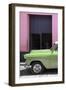 Cuba Fuerte Collection - Retro Lime Green Car II-Philippe Hugonnard-Framed Photographic Print