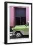 Cuba Fuerte Collection - Retro Lime Green Car II-Philippe Hugonnard-Framed Photographic Print