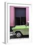 Cuba Fuerte Collection - Retro Lime Green Car II-Philippe Hugonnard-Framed Photographic Print