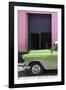 Cuba Fuerte Collection - Retro Lime Green Car II-Philippe Hugonnard-Framed Photographic Print