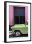 Cuba Fuerte Collection - Retro Lime Green Car II-Philippe Hugonnard-Framed Photographic Print