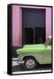 Cuba Fuerte Collection - Retro Lime Green Car II-Philippe Hugonnard-Framed Stretched Canvas