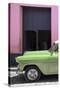 Cuba Fuerte Collection - Retro Lime Green Car II-Philippe Hugonnard-Stretched Canvas