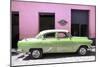 Cuba Fuerte Collection - Retro Lime Green Car-Philippe Hugonnard-Mounted Photographic Print