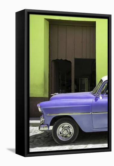 Cuba Fuerte Collection - Retro Mauve Car II-Philippe Hugonnard-Framed Stretched Canvas