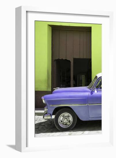 Cuba Fuerte Collection - Retro Mauve Car II-Philippe Hugonnard-Framed Photographic Print