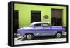 Cuba Fuerte Collection - Retro Mauve Car-Philippe Hugonnard-Framed Stretched Canvas