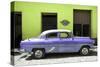 Cuba Fuerte Collection - Retro Mauve Car-Philippe Hugonnard-Stretched Canvas