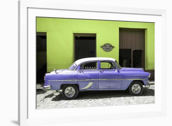 Cuba Fuerte Collection - Retro Mauve Car-Philippe Hugonnard-Framed Photographic Print