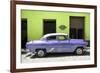 Cuba Fuerte Collection - Retro Mauve Car-Philippe Hugonnard-Framed Photographic Print