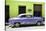 Cuba Fuerte Collection - Retro Mauve Car-Philippe Hugonnard-Stretched Canvas