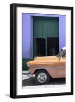 Cuba Fuerte Collection - Retro Orange Car II-Philippe Hugonnard-Framed Photographic Print