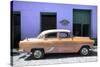 Cuba Fuerte Collection - Retro Orange Car-Philippe Hugonnard-Stretched Canvas
