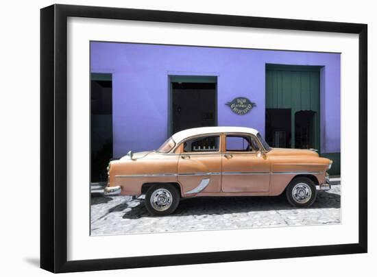 Cuba Fuerte Collection - Retro Orange Car-Philippe Hugonnard-Framed Photographic Print