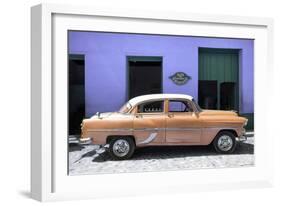 Cuba Fuerte Collection - Retro Orange Car-Philippe Hugonnard-Framed Photographic Print