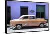 Cuba Fuerte Collection - Retro Orange Car-Philippe Hugonnard-Framed Stretched Canvas