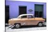 Cuba Fuerte Collection - Retro Orange Car-Philippe Hugonnard-Stretched Canvas