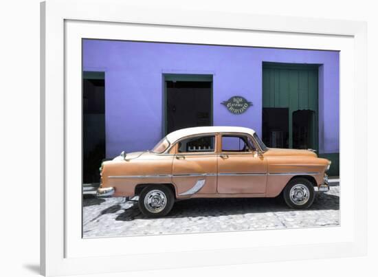 Cuba Fuerte Collection - Retro Orange Car-Philippe Hugonnard-Framed Photographic Print