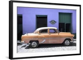 Cuba Fuerte Collection - Retro Orange Car-Philippe Hugonnard-Framed Photographic Print