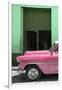 Cuba Fuerte Collection - Retro Pink Car II-Philippe Hugonnard-Framed Photographic Print