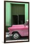 Cuba Fuerte Collection - Retro Pink Car II-Philippe Hugonnard-Framed Photographic Print