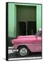 Cuba Fuerte Collection - Retro Pink Car II-Philippe Hugonnard-Framed Stretched Canvas