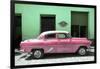 Cuba Fuerte Collection - Retro Pink Car-Philippe Hugonnard-Framed Photographic Print