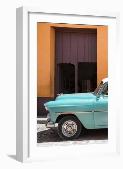 Cuba Fuerte Collection - Retro Turquoise Car II-Philippe Hugonnard-Framed Photographic Print